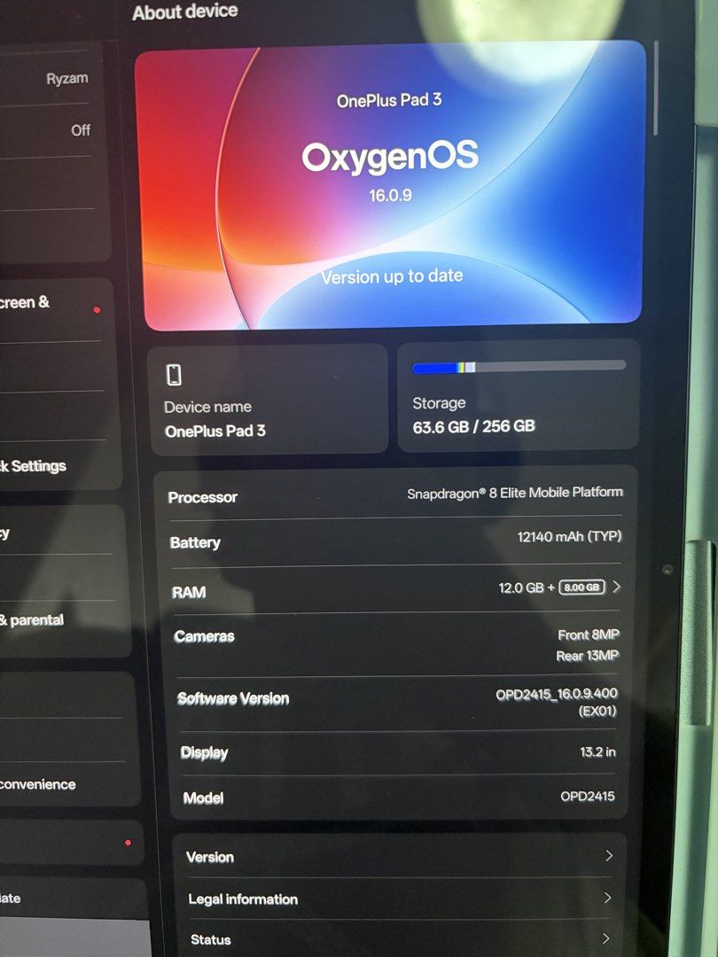 OnePlus tab (Category: Android) located in Kuala Lumpur. Submitted by m_ryzam (Listing ID 1464447175, Image 2). Description: Like new. Bought the 12 GB + 256 Grey variant back in March but is underused. GLOBAL SET. You will get the case and third party pencil I used. No charger and box. Open to swap and nego — interested in a mirrorless camera / handhelds or folds. If value doesn’t match based on agreed price, topup will be given / needed..