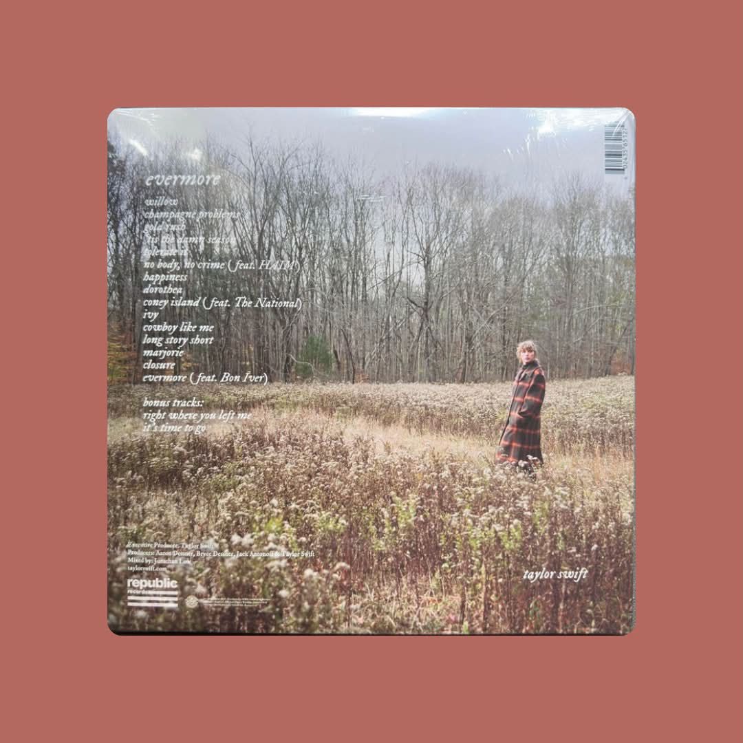 [ONHAND] Taylor Swift - Evermore (Category: Vinyls) located in Pasig City. Submitted by leyleyssa (Listing ID 1464445161, Image 2). Description: 2 LP | Green Vinyl 📍 Pasig City ✨ Brand new & sealed 🚚 Shipping via Lalamove, Grab Express, or LBC 💸 Shipping fee c/o buyer 💳 MOP: GCash | Maya | Bank Transfer 💌 Feel free to message me for inquiries or additional details!.