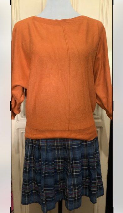 Orange Dolman Sleeve Sweater (Category: Sets or Coordinates) located in Quezon City. Submitted by clothingline4sale (Listing ID 1464452169, Image 1). Description: Orange Batwing Knitted Top Very good condition / like new Best for cold weather Size: medium- semiLarge Bust: up to 60” ; Length: 22” Very nice in actual .