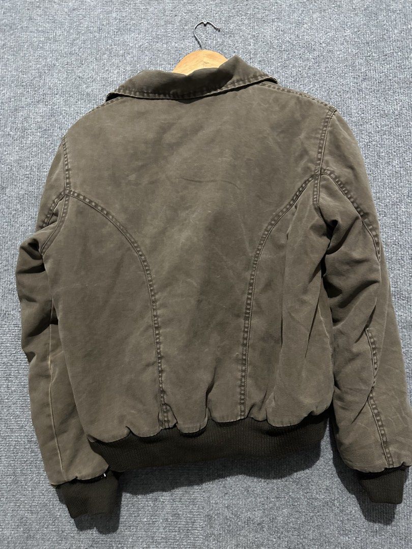 Original Brand Bomber Jacket (Category: Coats, Jackets and Outerwear) located in Villasis. Submitted by justinramosonfb (Listing ID 1464508054, Image 3). Description: - Stylish brown bomber jacket with unique patches. - Front zipper closure for easy wear. - Ribbed cuffs and hem for a comfortable fit. - Soft inner lining for added comfort. - Ideal for everyday casual styling..