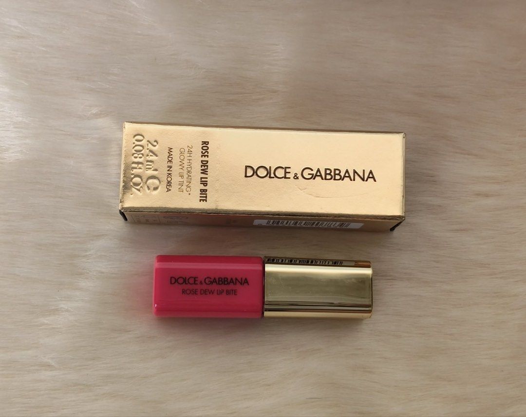 Original D&G mini lip tint 2.4ml (Category: Makeup) located in Quezon City. Submitted by docshop.orig (Listing ID 1464451004, Image 1). Description: 🌺 SHADE: Rose Dew Lip Bite 🌺 24-hr hydrating glowy lip tint.