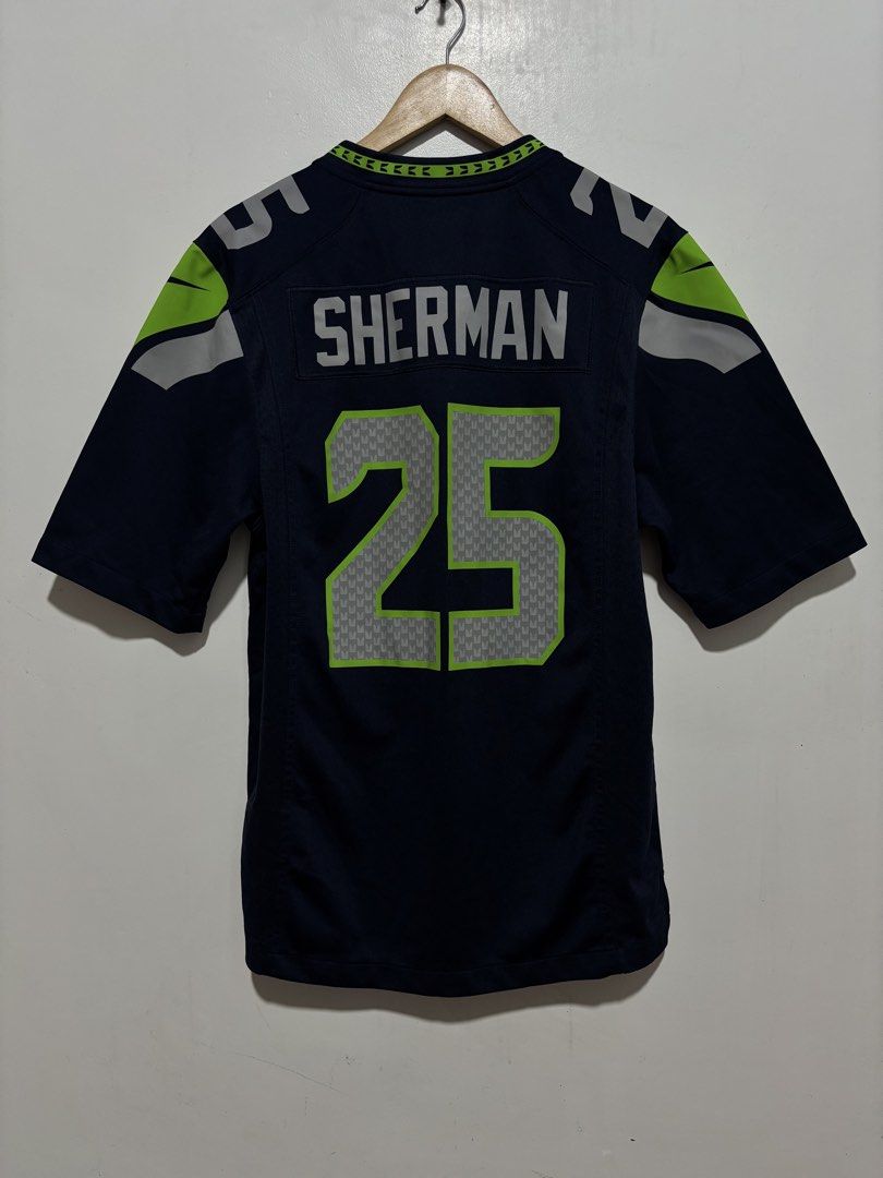 Original Nike NFL Jersey 💯 (Category: Tshirts & Polo Shirts ) located in Tarlac. Submitted by outsource.psg (Listing ID 1464385985, Image 3). Description: Original Nike NFL Jersey 💯 Richard Sherman (Seattle Seahawks) Medium to Large (W21 L29) Like New (Pogi sa personal) P2199 + Shipping Dm Sure Buyer .