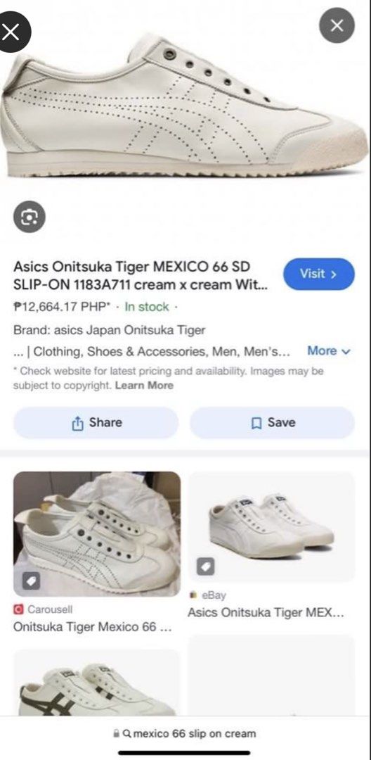 ORIGINAL Onitsuka Tiger Mexico 66 Slip On (Category: Sneakers) located in Cagayan de Oro. Submitted by me.raki (Listing ID 1464467328, Image 3). Description: rfs: decluttering > bought in HK for 10k > box not included na.