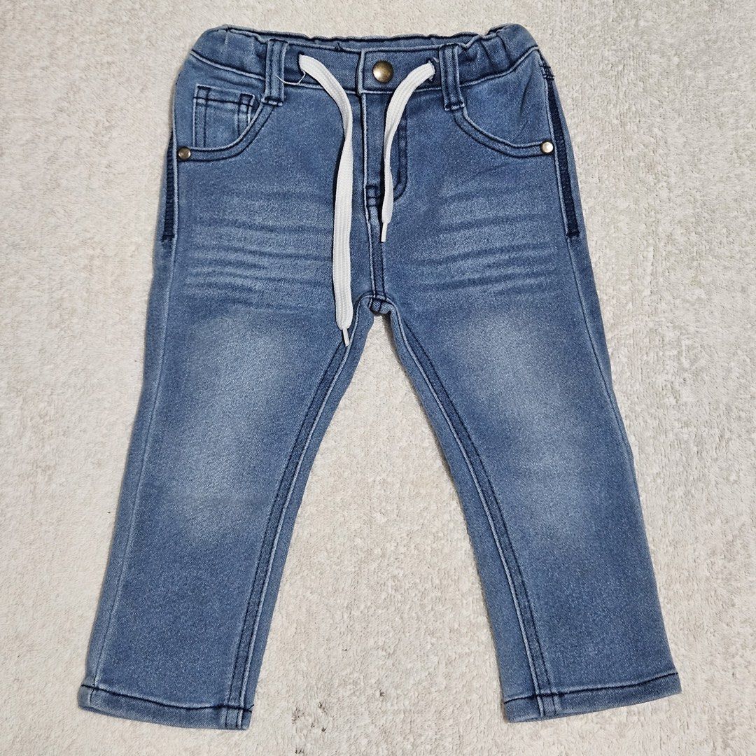 Pants (18 months old) (Category: Babies & Kids Fashion) located in Pasig City. Submitted by ela_zen15 (Listing ID 1464402541, Image 2). Description: Denim Pants 18 months old Can do lalamove sagot nyo po sf.