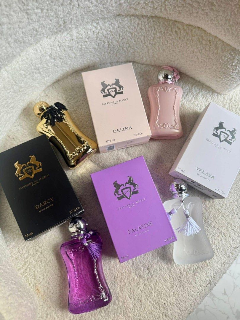 Parfum de Marly (Category: Fragrance & Deodorants) located in Manila. Submitted by businesspform (Listing ID 1464474160, Image 3). Description: Parfum de marly😍 — best seller, sobrang bango! AVAILABLE SCENTS: •delina •valaya •palatine •darcy ₱3750 each luxury perfume! - market price: ₱20k+ ⭐️ payment first (pre order) ⭐️ visit our page @getblstd.ph on IG for proof of legitimacy & other available items. .