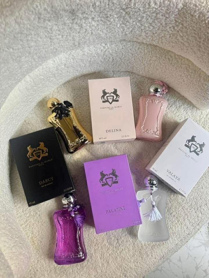 Parfum de Marly (Category: Fragrance & Deodorants) located in Manila. Submitted by businesspform (Listing ID 1464474160, Image 1). Description: Parfum de marly😍 — best seller, sobrang bango! AVAILABLE SCENTS: •delina •valaya •palatine •darcy ₱3750 each luxury perfume! - market price: ₱20k+ ⭐️ payment first (pre order) ⭐️ visit our page @getblstd.ph on IG for proof of legitimacy & other available items. .