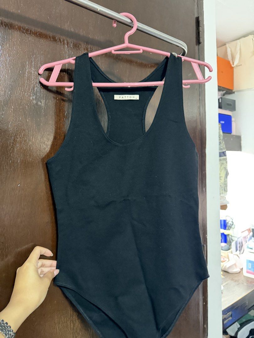 PATTON Black Bodysuit (Category: Sleeveless) located in Quezon City. Submitted by declutterwsof (Listing ID 1464355501, Image 1). Description: - Brand: PATTON - This is the Sports bodysuit .