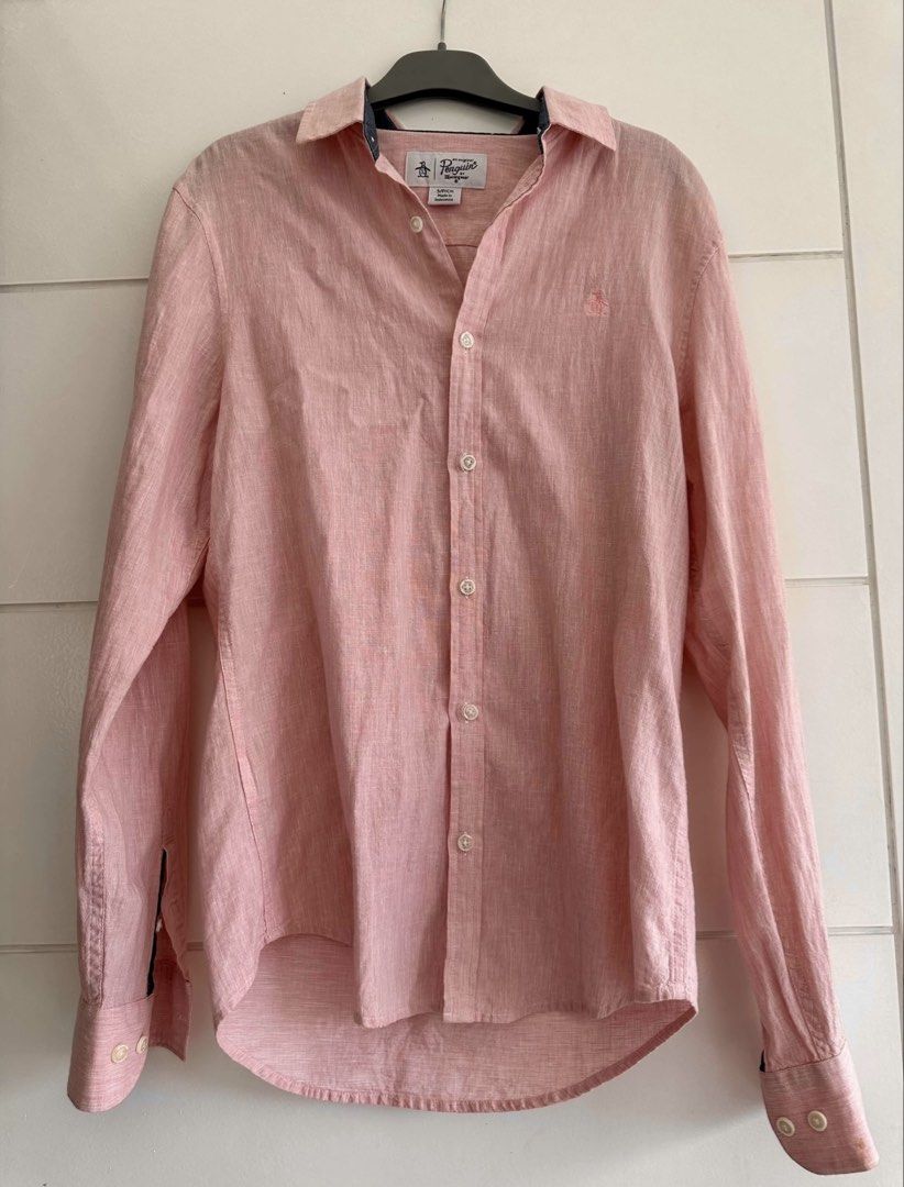 Penguin Light Pink Men’s Longsleeves (Category: Formal Shirts) located in Pasig City. Submitted by JoesCloset (Listing ID 1464426192, Image 1). Description: Used only once No issues at all Condition: 9.5/10.