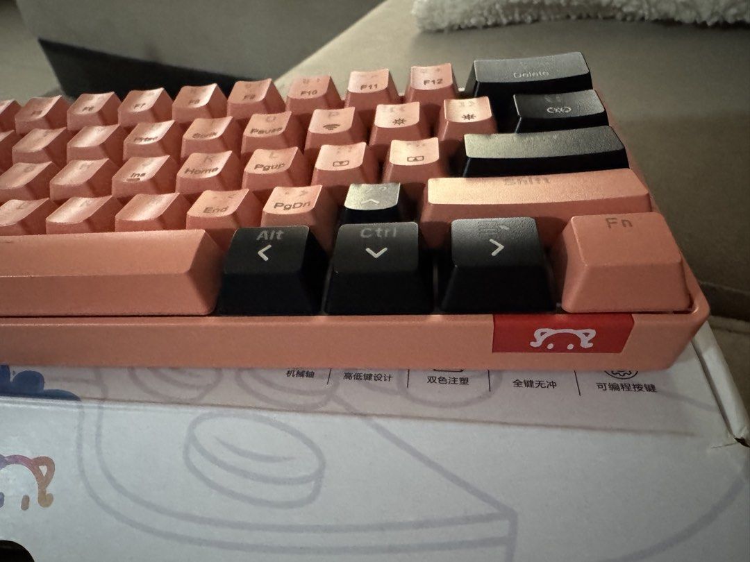 Pink Mechanical Keyboard (Category: Computer Keyboard) located in Caloocan City. Submitted by aeslaehc (Listing ID 1464399627, Image 3). Description: Ajazz STK61 Mechanical Keyboard - USB Type C Wired - Backlight - Blue switch Orig Price: 1699 Slightly Negotiable RFS: Opened once but opted for wireless mech kb Loc: South Caloocan MOP: Gcash/Bank Transfer MOD: Lalamove/Grab If meet up: MCU Hospital & Pwede cash payment.