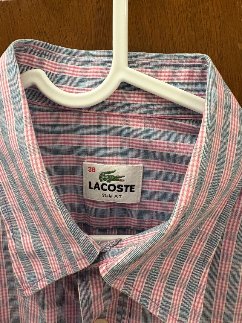 Plain White T-shirt - Basic Tee (Category: Tshirts & Polo Shirts ) located in Mandaluyong City. Submitted by jbor88 (Listing ID 1464367102, Image 2). Description: Lacoste Pink/Blue Check Short Sleeve Button-Down Shirt Slim Fit 38 W=45cm L=70cm.