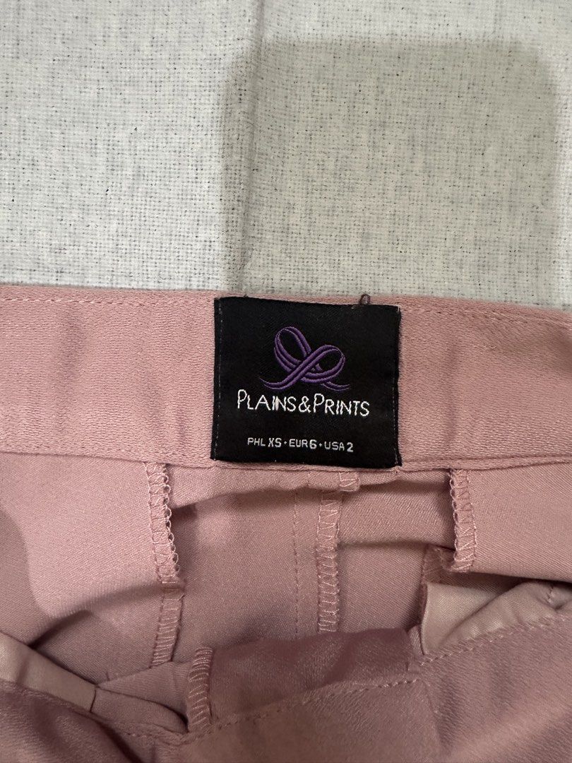 Plains & Prints Pink Belted Pants (Category: Jeans) located in Las Pinas. Submitted by city_threads (Listing ID 1464483602, Image 1). Description: Plains & Prints Php 699 - Size XS (Philippine sizing) but can fit semiM to medium .