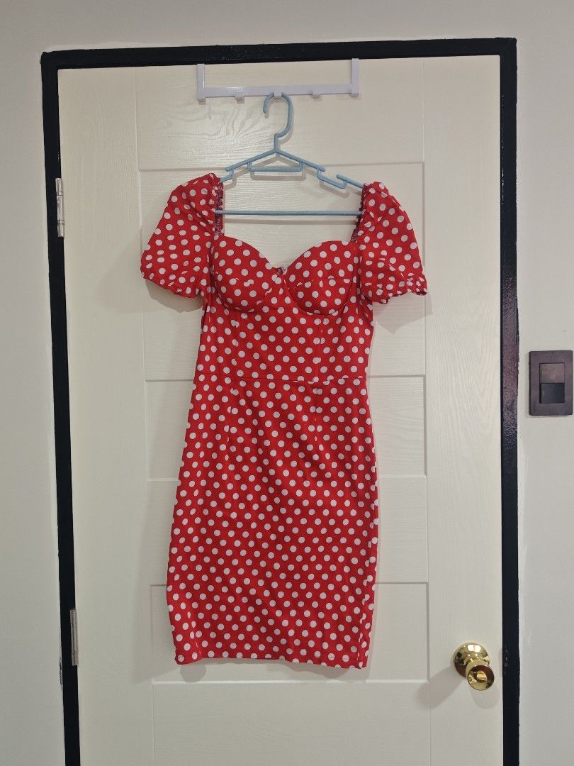 Polka Red Dress (Category: Dresses) located in Santa Rosa. Submitted by sassycollection. (Listing ID 1464448267, Image 1). Description: Good as new Never used Decluttering Fits 24-27 waist only.