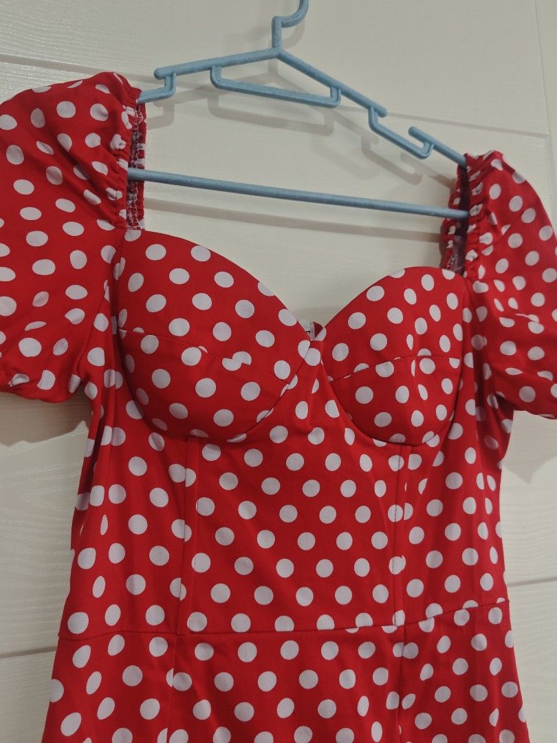 Polka Red Dress (Category: Dresses) located in Santa Rosa. Submitted by sassycollection. (Listing ID 1464448267, Image 3). Description: Good as new Never used Decluttering Fits 24-27 waist only.