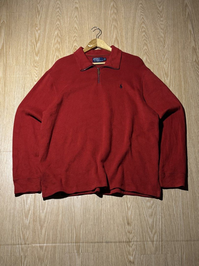 Polo Ralph Lauren Quarter-Zip (Category: Coats, Jackets and Outerwear) located in Las Pinas. Submitted by southstreetdeals (Listing ID 1464437275, Image 2). Description: Polo Ralph Lauren Quarter-Zip (Authentic/Legit) •Size XL On Tag •Width 24.5 - Inches •Length 29 - Inches •Color rate 10/10 •Issue None •Pristine Condition •Pwedeng Pwede Sa Maselan Deadstock Condition.