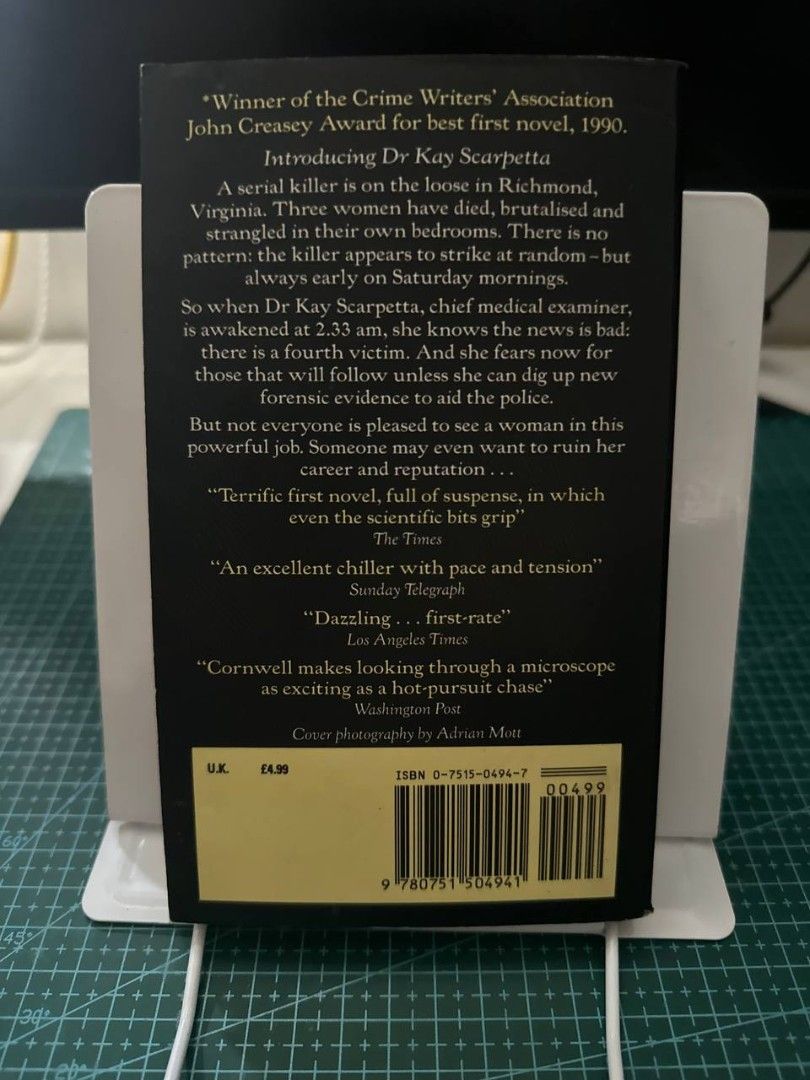 Postmortem by Patricia Cornwell - Crime Novel (Category: Storybooks) located in Imus. Submitted by t0t3fairi3 (Listing ID 1464429540, Image 2). Description: Postmortem by Patricia Cornwell - Best first crime novel! Thrilling serial killer story set in Richmond. Perfect for crime/mystery fans. Get yours now!.