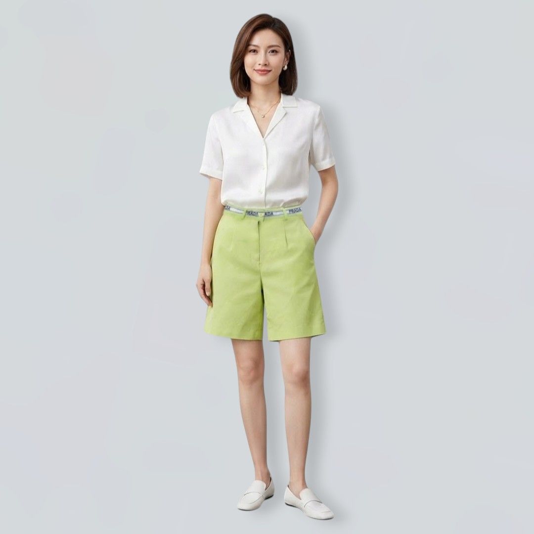 PRADA SHORTS WOMEN'S (Category: Shorts) located in Rizal. Submitted by rcthriftcollection (Listing ID 1464557172, Image 2). Description: PRADA SHORTS WOMEN'S Waist 26-27 inch Length 17 inch Best fit Small Excellent condition No issue DM📥📥📥 Location: MONTALBAN, RODRIGUEZ, RIZAL .