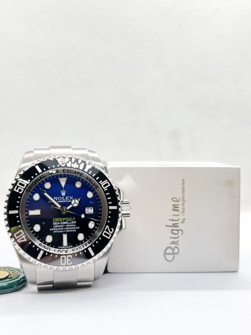 Pre Owned Rolex Oyster Deepsea James Cameron 116660 Blue Dial Automatic Steel Casing Bracelet ( Aug 16 ) (Category: Watches) located in Singapore. Submitted by brightime (Listing ID 1464382324, Image 3). Description: Pre Owned Rolex Oyster Deepsea James Cameron 116660 Blue Dial Automatic Steel Casing Bracelet ( Aug 16 ) ** Pre-Owned ** ** Unpolished Set, Very Mint Condition With Protective Film ** Model : 116660 Also known as : Oyster Deepsea Jam