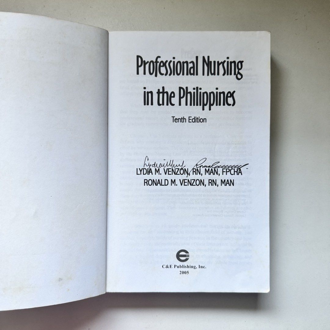 Professional Nursing in the Philippines 10th Edition (Category: Textbooks) located in Santa Cruz. Submitted by yeonbox (Listing ID 1464431112, Image 2). Description: - with highlights & pen marks but pages are all in mint condition .