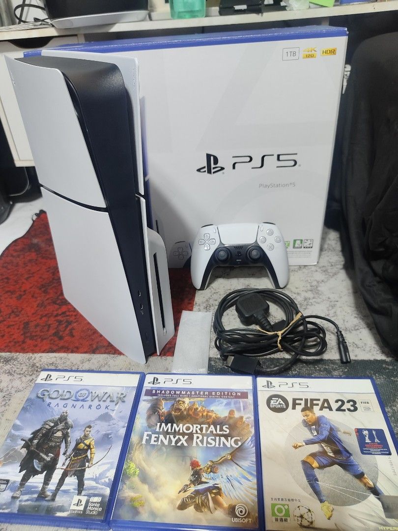 PS5 Slim 1TB Matte Edition (Category: PlayStation) located in Binan City. Submitted by olxph_401981327 (Listing ID 1464492352, Image 1). Description: For Sale or Swap! Ps5 Slim 1tb with: box 1 ds5 controller hdmi powercord 3 Games 35k fixed!!! .