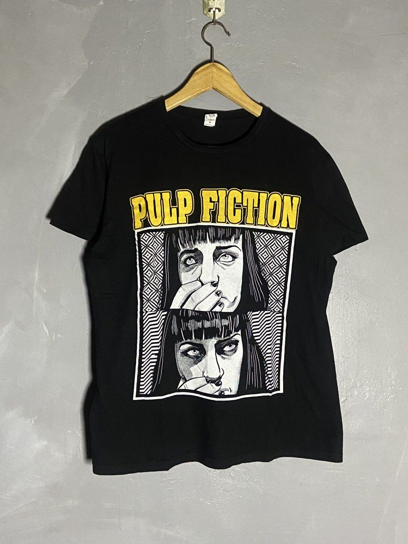 Pulp Fiction graphic t-shirt (Category: Activewear) located in Cabuyao City. Submitted by chukz_x (Listing ID 1464529777, Image 1). Description: Pulp Fiction graphic t-shirt Size : Medium Dimes : 20W 26L Condition : Excellent Issue : none Price : 400 📍READY TO WEAR 📍Cabuyao Laguna.