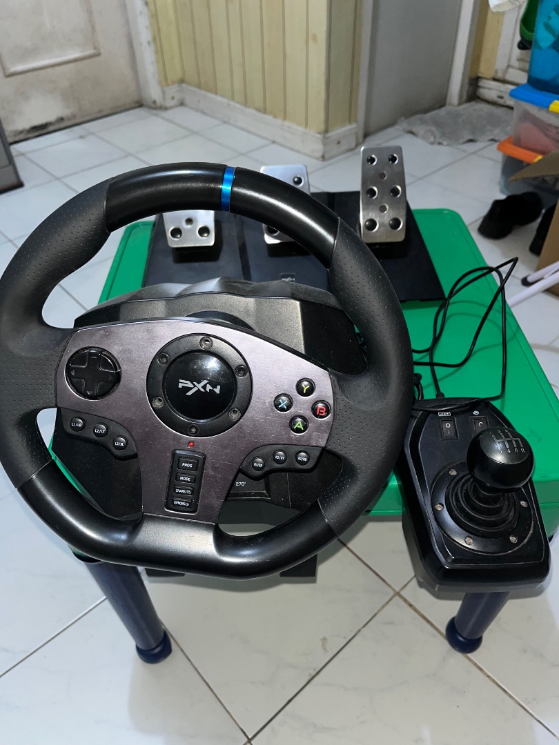 PXN Racing Steering Wheel with Pedals and Shifter, Video Gaming, Gaming ...