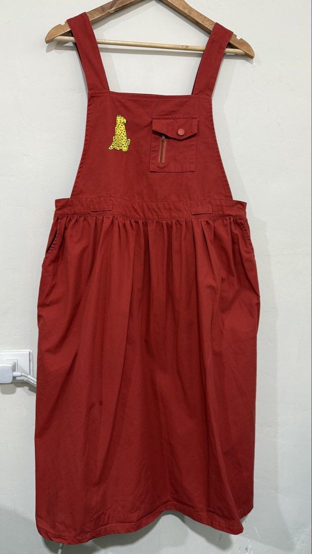 Red Orange Jumper long Dress (Category: Dresses) located in Manila. Submitted by morningthrifters (Listing ID 1464462645, Image 2). Description: Red orange Jumper Long dress Got it from korea Still in very good condition Worn once only Waist can fits up to size 36 Beat fit for medium-large frame.