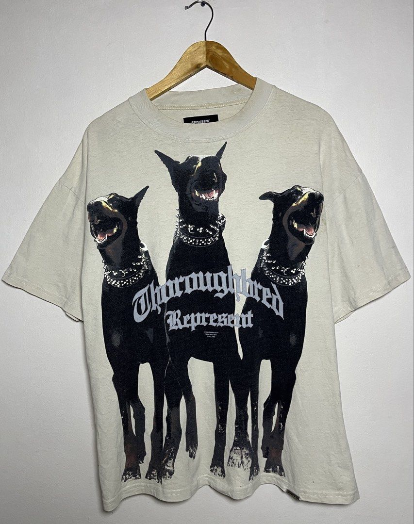 REPRESENT DOG BEIGE TEE (Category: Tshirts & Polo Shirts ) located in Marikina City. Submitted by chasecollectives (Listing ID 1464382854, Image 1). Description: REPRESENT THOROUGHBRED DOG EXCELLENT CONDITION SIZE LARGE (24 by 26) ISSUE : SIGN OF USAGE.