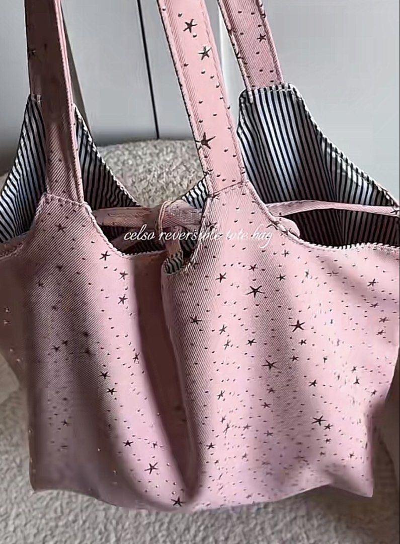 reversible pink/striped high quality tote bag (Category: Tote Bags) located in Manila. Submitted by picutieee (Listing ID 1464365712, Image 3). Description: .
