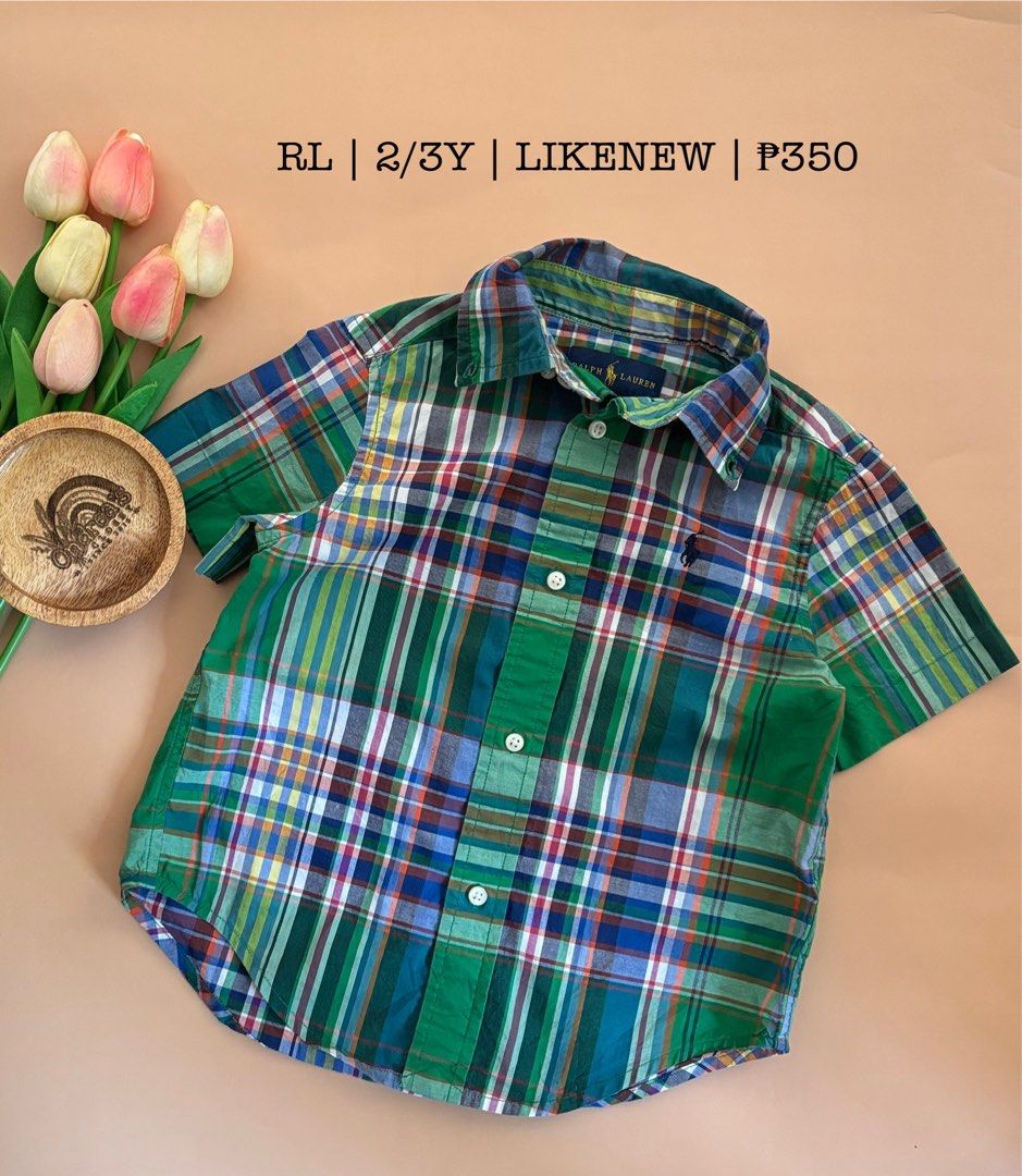 RL BUTTON DOWN SHORT SLEEVE POLO (Category: Babies & Kids Fashion) located in San Pablo. Submitted by majhoii (Listing ID 1464417915, Image 1). Description: RL Polo 2 on tag Likenew ₱350 only.
