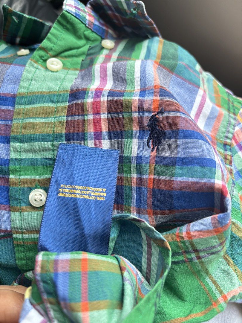 RL BUTTON DOWN SHORT SLEEVE POLO (Category: Babies & Kids Fashion) located in San Pablo. Submitted by majhoii (Listing ID 1464417915, Image 3). Description: RL Polo 2 on tag Likenew ₱350 only.