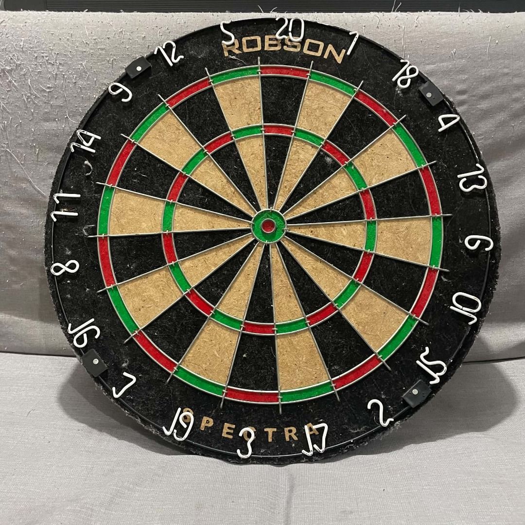 ROBSON Spectra Dart Board (Category: Other Sports Equipment and Supplies) located in Mandaluyong City. Submitted by _copndrop (Listing ID 1464512996, Image 1). Description: ROBSON Spectra Dart Board Frequently Used / No Issues No Box Dart Board Only As Is Loc: Mandaluyong City.