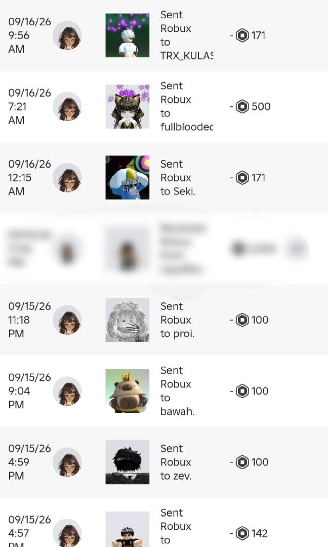 Robux via Plus/Send (65 per 100) (Category: Game Gift Cards & Accounts) located in Valenzuela. Submitted by almiragaming29 (Listing ID 1464390882, Image 3). Description: Check first photo for the pricelist. Other photos are proof of transactions - cashg payment method - dm to avail.
