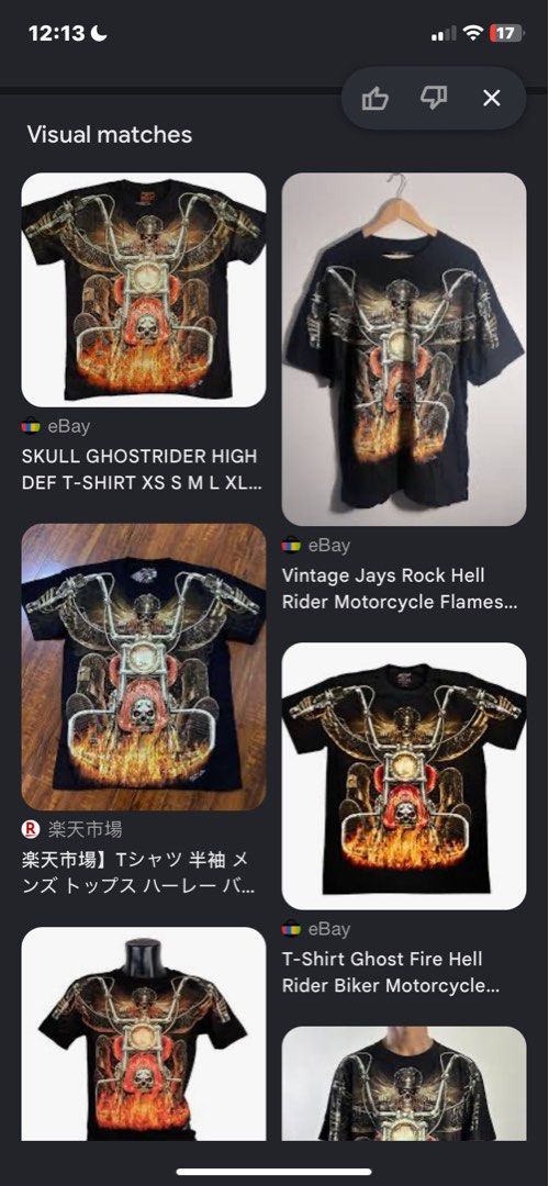Rock Chang Hell Rider Glow in Dark (Category: Tshirts & Polo Shirts ) located in Cebu City. Submitted by team13ios (Listing ID 1464387169, Image 2). Description: Wts!! Rock Chang Hell Rider(glow in the dark) Size- Large W-21 L-28 Excellent Condition Issue- see photo 2 last( napunit2 minimal lang sa print) .