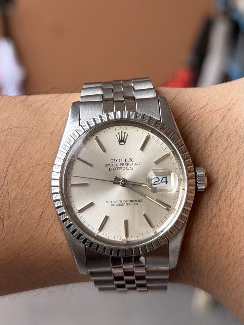Rolex Oyster Perpetual Datejust (Category: Luxury Watches) located in Manila. Submitted by g.michael (Listing ID 1461409242, Image 3). Description: Rolex Datejust 36mm Reference: 16030 Year 1984 Acrylic crystal Quickset date function All original & period correct 18 links Recently serviced Very good condition Guaranteed authentic but open for authentication Price: 240,000.