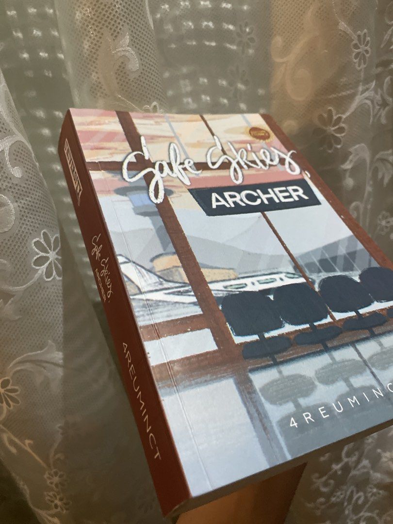 Safe Skies by Archer (Category: Storybooks) located in Manila. Submitted by ninchyyy (Listing ID 1464376203, Image 1). Description: - Title: Safe Skies by Archer - Format: Paperback book - Spine details: 'University' and '4 REUMINCT' visible - Cover art: Depicts a waiting area with chairs - Recommended for: Readers interested in this genre.