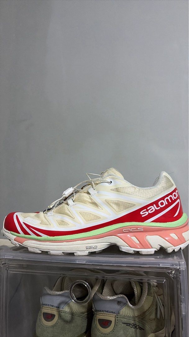 Salomon XT-6 "Poppy Red" (Category: Sneakers) located in Pasig City. Submitted by otitcram (Listing ID 1464458737, Image 1). Description: - Stylish cream, red, and green colorway - Features the convenient Quicklace system for easy on/off - Unique layered sole design - Ideal for trail running or everyday casual wear - A functional and fashionable pair 📍 Pasig.