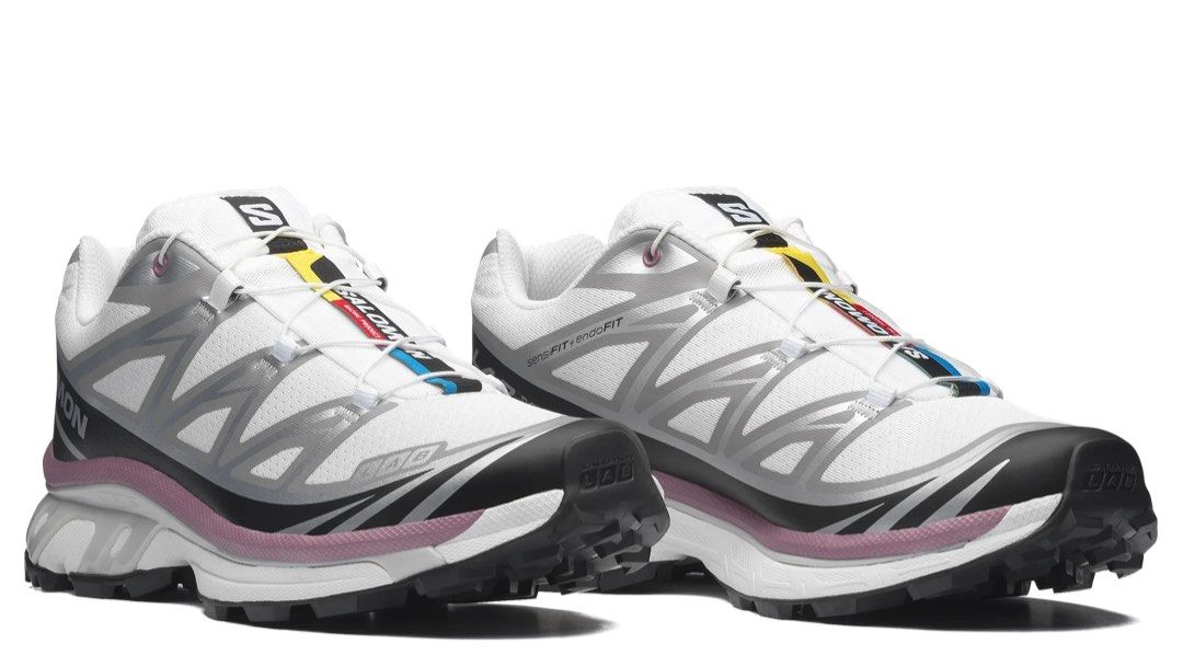 Salomon XT-6 White/Dusky Orchid - PREORDER (Category: Sneakers) located in Santa Rosa. Submitted by miqboutique (Listing ID 1464362773, Image 1). Description: Preorder✨ Salomon XT-6 White/Dusky Orchid 22.5CM to 29CM *no 24 26.5 27.5 28cm ₱11,399 + SF • ETA 3 wks • 3K DP required • Guaranteed Original Fb page: Miq's Boutique.