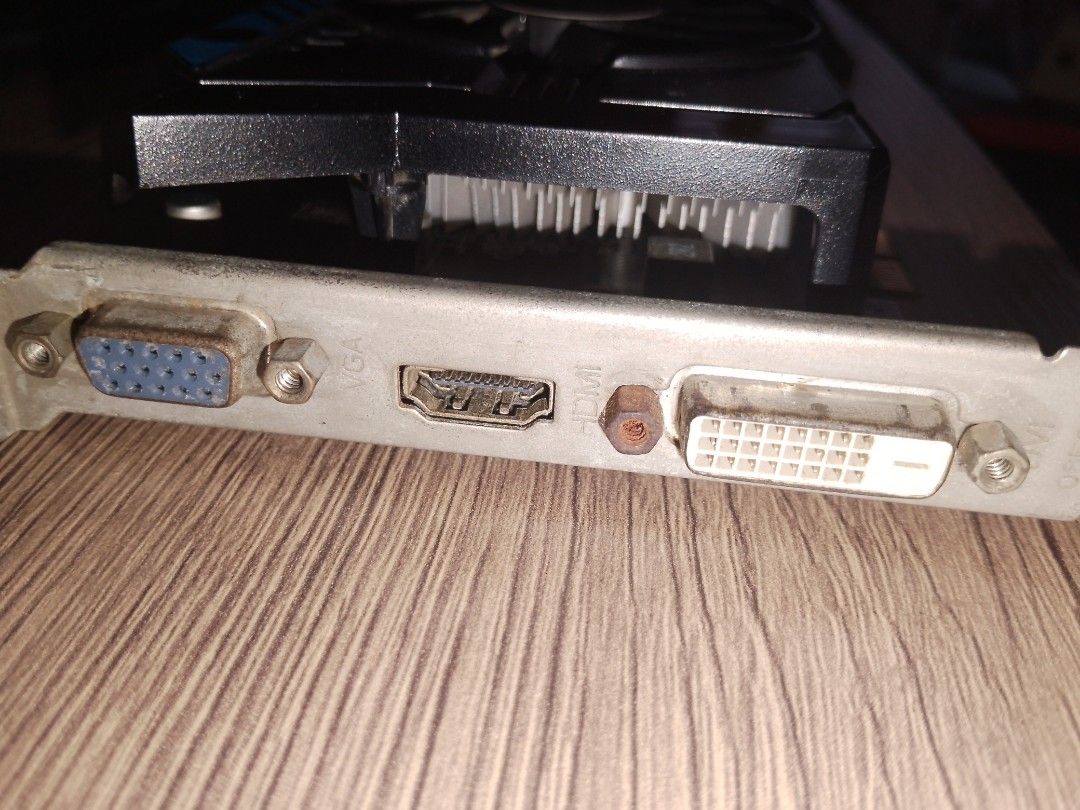 Sapphire Amd r7 240 1gb Graphics Card GPU (Category: Computer Parts) located in Manila. Submitted by samuel2729 (Listing ID 1463699330, Image 3). Description: - Sapphire Graphics Card GPU - Single Fan Design - Ports: VGA, HDMI, DVI - Tested and Working - Minor dust on fan - 1gb vram -Freshly thermal pasted honest issue: small rusts and dusty rfs: upgrade to a new one.