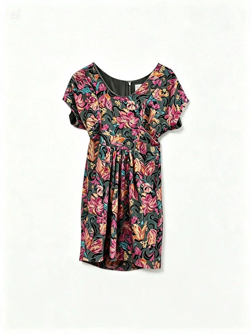 SARA BERMAN (Category: Dresses) located in Davao. Submitted by sart0ria85 (Listing ID 1464538658, Image 1). Description: A printed floral daydress in pink moss green and gray colors. 100%SILK MADE IN ENGLAND 🏴󠁧󠁢󠁥󠁮󠁧󠁿 MEDIUM. Size 6 EXCELLENT CONDITION (94/100).