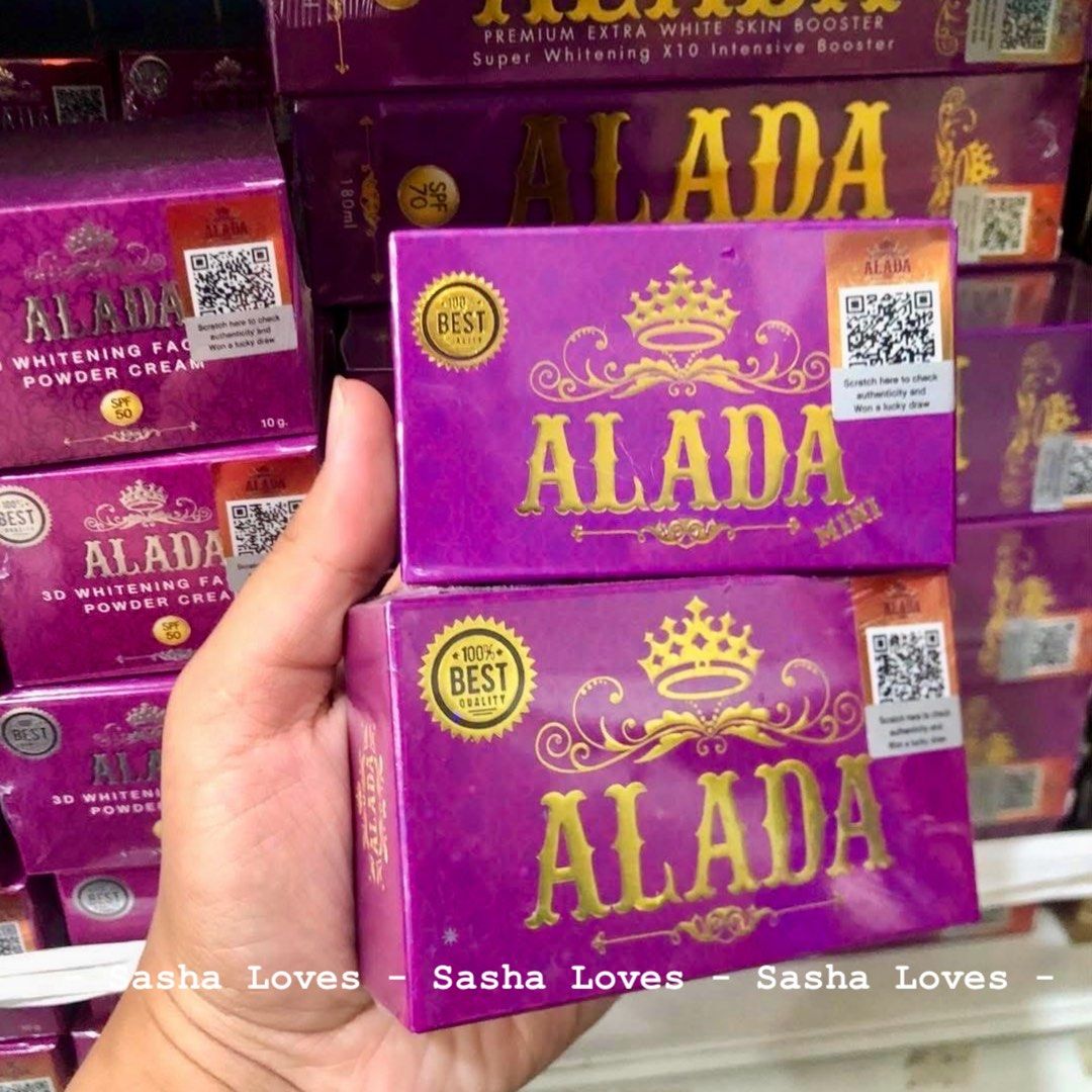 Sasha Loves - Bangkok Alada Soap (Category: Bath) located in Muntinlupa City. Submitted by sashaloves (Listing ID 1464534985, Image 1). Description: Sasha Loves - Bangkok Alada Soap Original from Thailand Available in full and mini sizes Full size: 160 grams Mini size: 80 grams Helps to whiten the skin, eliminate scars, & minimize dark spots Eliminates dead skin cells, nourishes the skin How to use: For body - wash and leave for 3-5 minutes then 