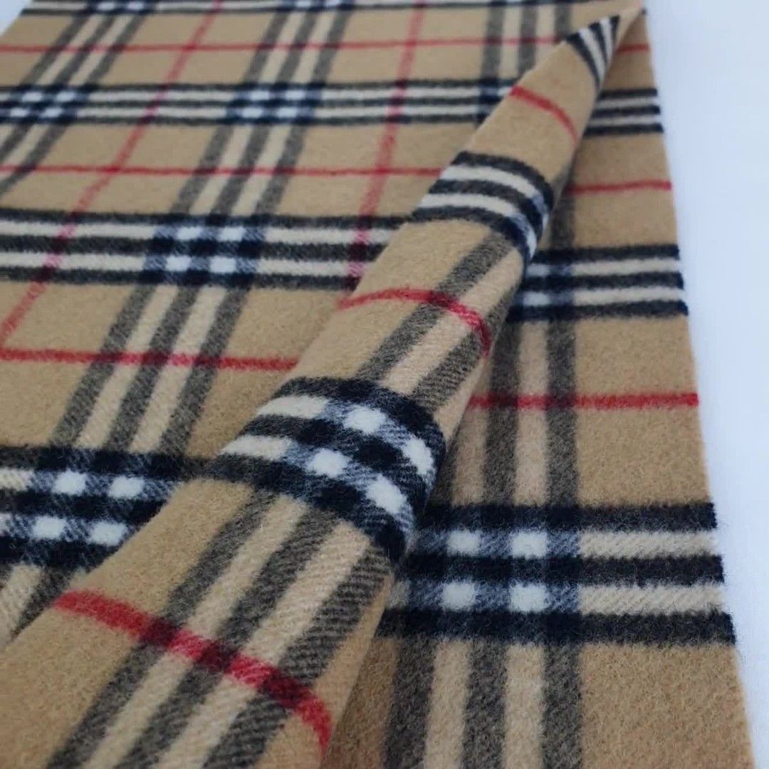 SCARFACE BURBERRY (Category: Luxury Accessories) located in Manila. Submitted by icamalicdem29 (Listing ID 1464385007, Image 3). Description: Vintage Burberry London Lambswool Scarf, Classic Plaid Check Beige Tan Neckwear, Made in England Luxury Winter Muffler, Authentic Unisex Genuine Burberry Lambswool scarf size 167cm or 64 inches Excellent condition.