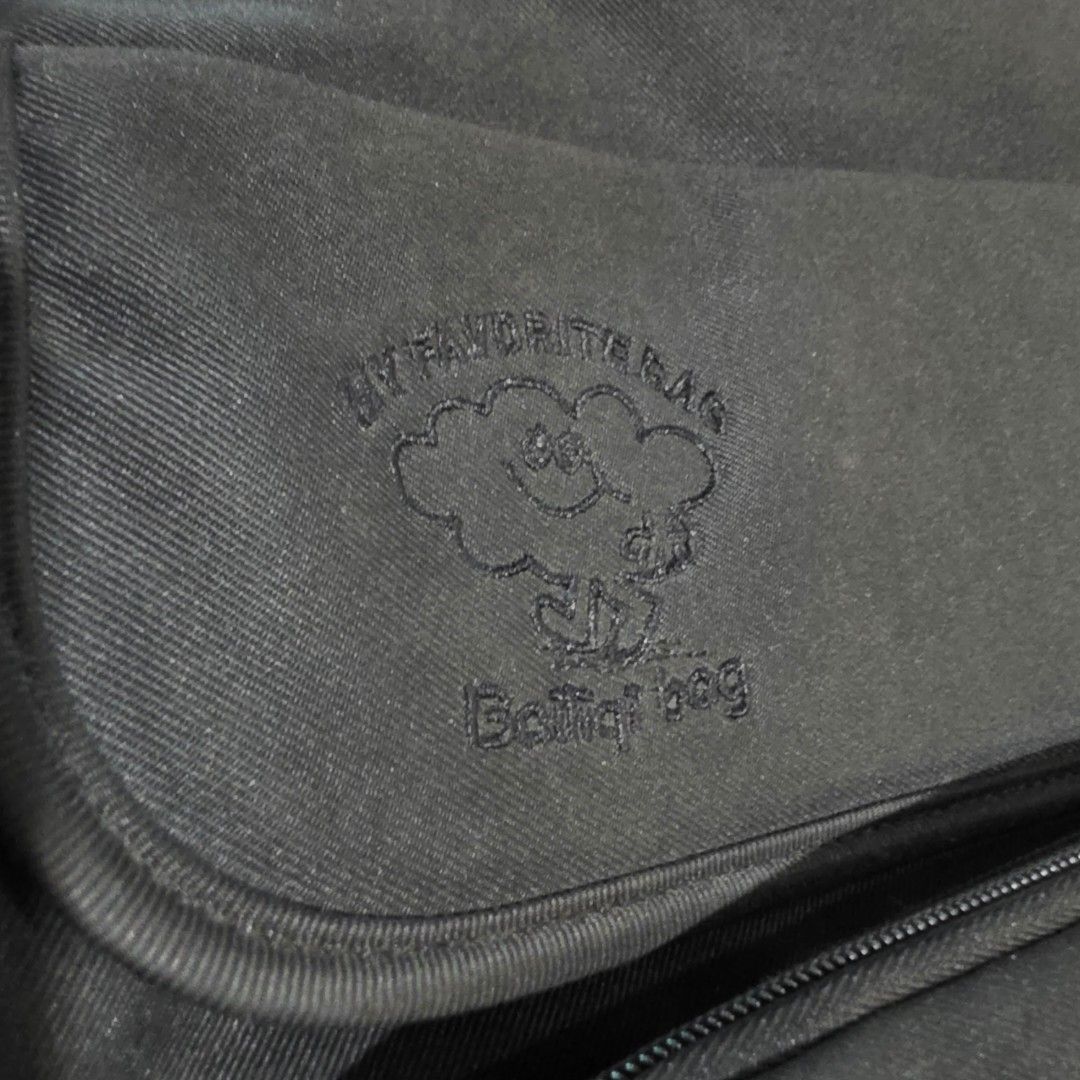 School Backpack (Category: Backpacks) located in Singapore. Submitted by niner2niner (Listing ID 1464433394, Image 5). Description: - Black backpack with many compartment - used but still in good working condition - Main zip closure - Front zip pocket - Smaller front pocket with button closure - Adjustable straps - Minor fraying on one strap attachment (refer to last photo for details).