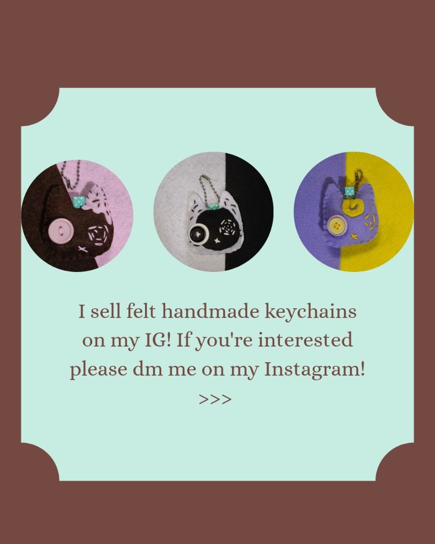 Selling Felt Handmade Keychains - Support Small Business! (Category: Announcements) located in Quezon City. Submitted by butt3r.c0p (Listing ID 1464406230, Image 2). Description: Selling handmade felt cat keychains. Each one is made out of your favorite icecream flavors! Please share this with your friends, any type of support is highly appreciated! .