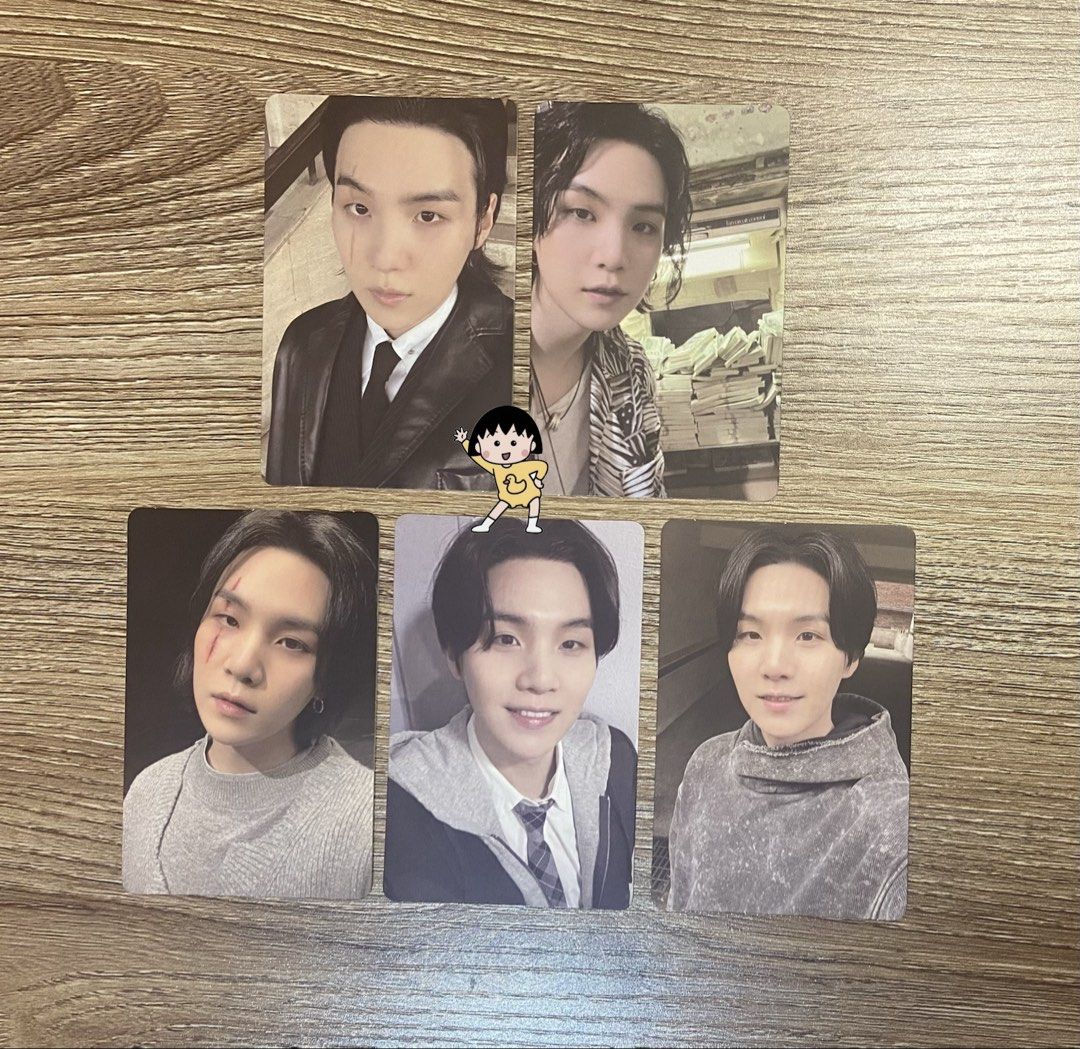 [Set] BTS SUGA DDay Photocards (Category: K-Wave Merchandise) located in Manila. Submitted by jolinyaaa (Listing ID 1464488911, Image 1). Description: BTS SUGA D-Day Photocards *with D-day weverse album as freebie! Onhand Payo x sensi t. wts lfb bts suga agustd yoongi min dday album pc photocard onhand .
