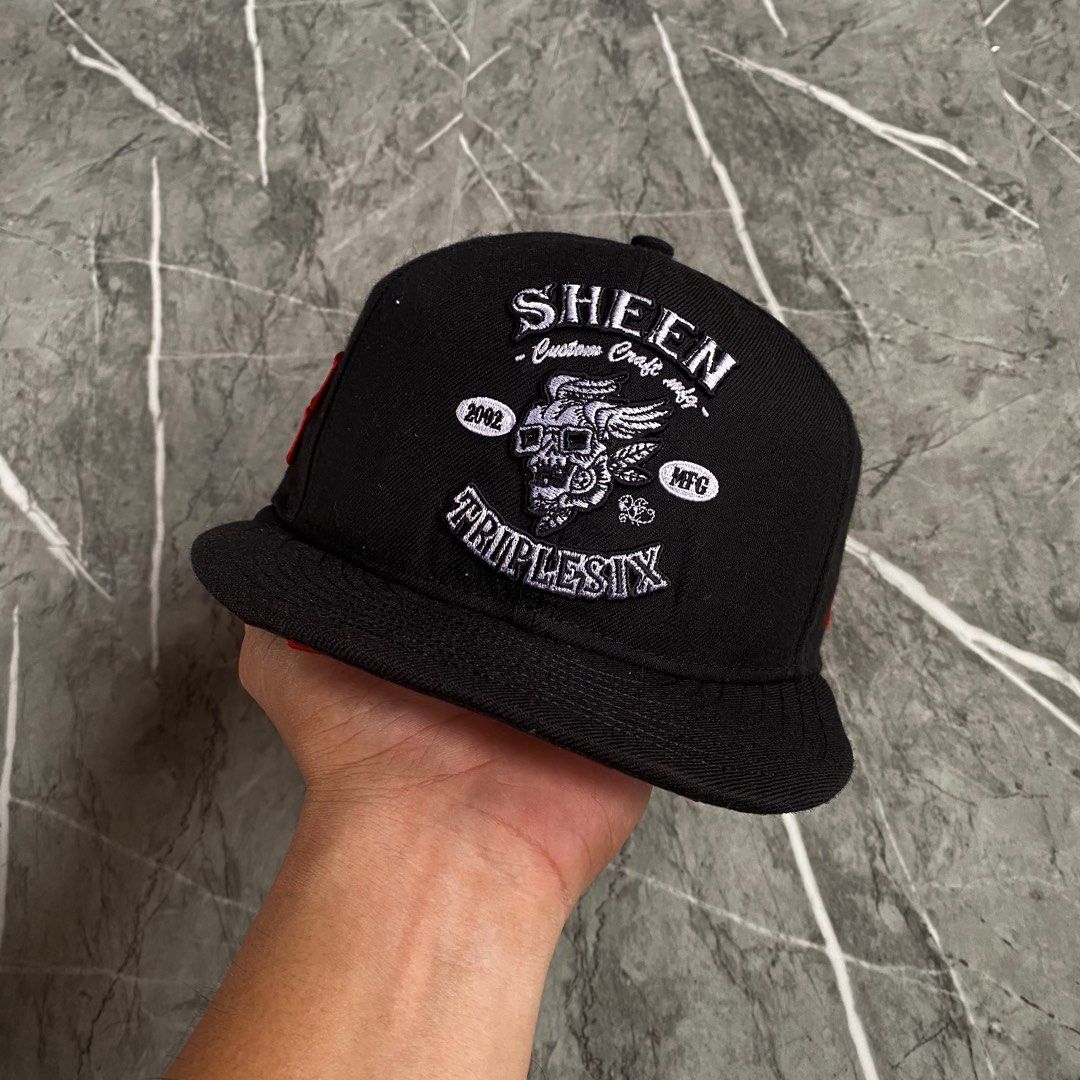 Sheen Triple Six x New Era (Category: Caps & Hats) located in Naga. Submitted by wanderingtreasures.ph1 (Listing ID 1464425227, Image 2). Description: Sheen Triple Six x New Era Fitted Cap Condition 9/10 Color rate 9.8/10 Authentic Embroidered designs Size 7 1/8 No issues php + sf 📩.