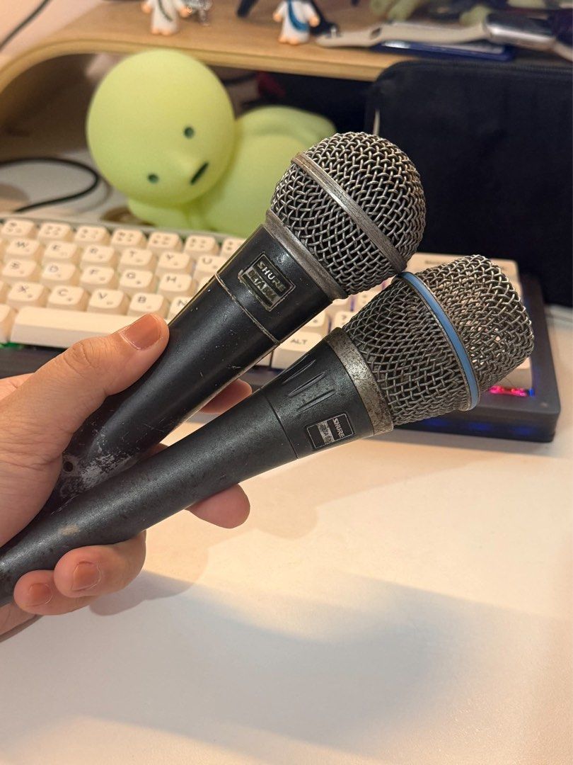 Shure Beta 58A (Category: Microphones) located in Las Pinas. Submitted by krawrina (Listing ID 1464541548, Image 2). Description: Aside from the wear on the body, both microphones are working greatly. Both are authentic. 4k each BETA 58A AVAILABLE BETA 87 SOLD.
