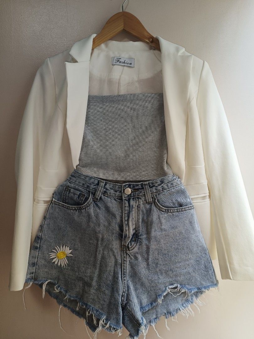 Skort, Skirt and short (59 each) (Category: Skirts) located in Manila. Submitted by rizzzz29 (Listing ID 1464399357, Image 2). Description: Available styles: 👖 Dark Denim A-Line Skirt – classic & flattering with a raw hem 🌼 Daisy Denim Shorts – cute, playful & perfect for summer looks 🎀 Pleated Denim Skort – skirt look with the comfort of shorts 🤍 Classic Denim Mini Skirt – simple, versatile & easy to pair 💙 Denim A-Line Skirt – relaxed, tim