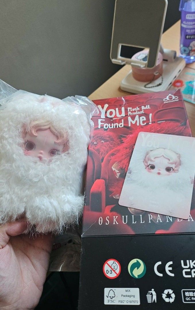 SKULLPANDA "You Found Me!" Plush Doll Pendant (Category: Plushies & Soft Toys) located in Muntinlupa City. Submitted by akitchibles (Listing ID 1464537911, Image 1). Description: - Adorable SKULLPANDA "You Found Me!" plush doll pendant. - Includes original packaging and collectible card. .