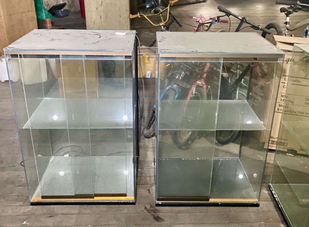 Slightly Used Toy Display Case Glass (Category: Storage Boxes & Baskets) located in Manila. Submitted by 09178877774 (Listing ID 1399007958, Image 1). Description: Permission to post ✨ Baka need nu Slightly Used Toy Display Case Collection ✨ Previously used at Toy Con Exhibition 2 units Glass Display Case for toys With soft light Sliding doors Measurement : 12 x 18 x 36 inches Also Brand New Mt. Bikes for sale (6 units Specialized, Giant, Trek) G
