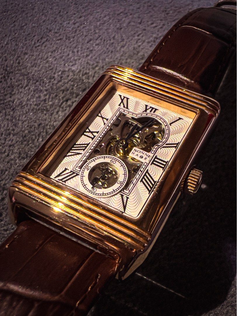 Sonne Mechanical Tank Watch (Category: Men's Watches) located in Mapandan. Submitted by dailyflipzandfinds (Listing ID 1464465362, Image 3). Description: ‼️FOR SALE‼️ JDM / IMPORTED FROM JAPAN SONNE TANK STYLE WATCH ✓MECHANICAL / MANUAL WIND ✓ REF H021 ✓ SEAGULL MOVEMENT ✓ STAINLES STEEL / ROSE GOLD PLATED ✓ FREE MILANESE ROSE GOLD STRAP ✓BOX AND PAPERS / FULL SET ✓WORN LESS THAN 20 TIMES ONLY ✓LIKE NEW / NO SCRATCHES ✓WELL KEPT AND TAKEN CARE OF